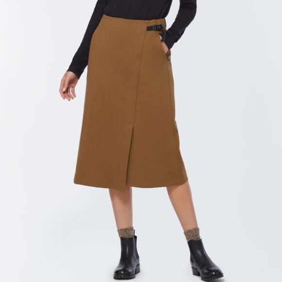 Duluth trading NWT pull on Ponte Pro midi skirt with buckle detail woman's sz XL - Picture 1 of 14